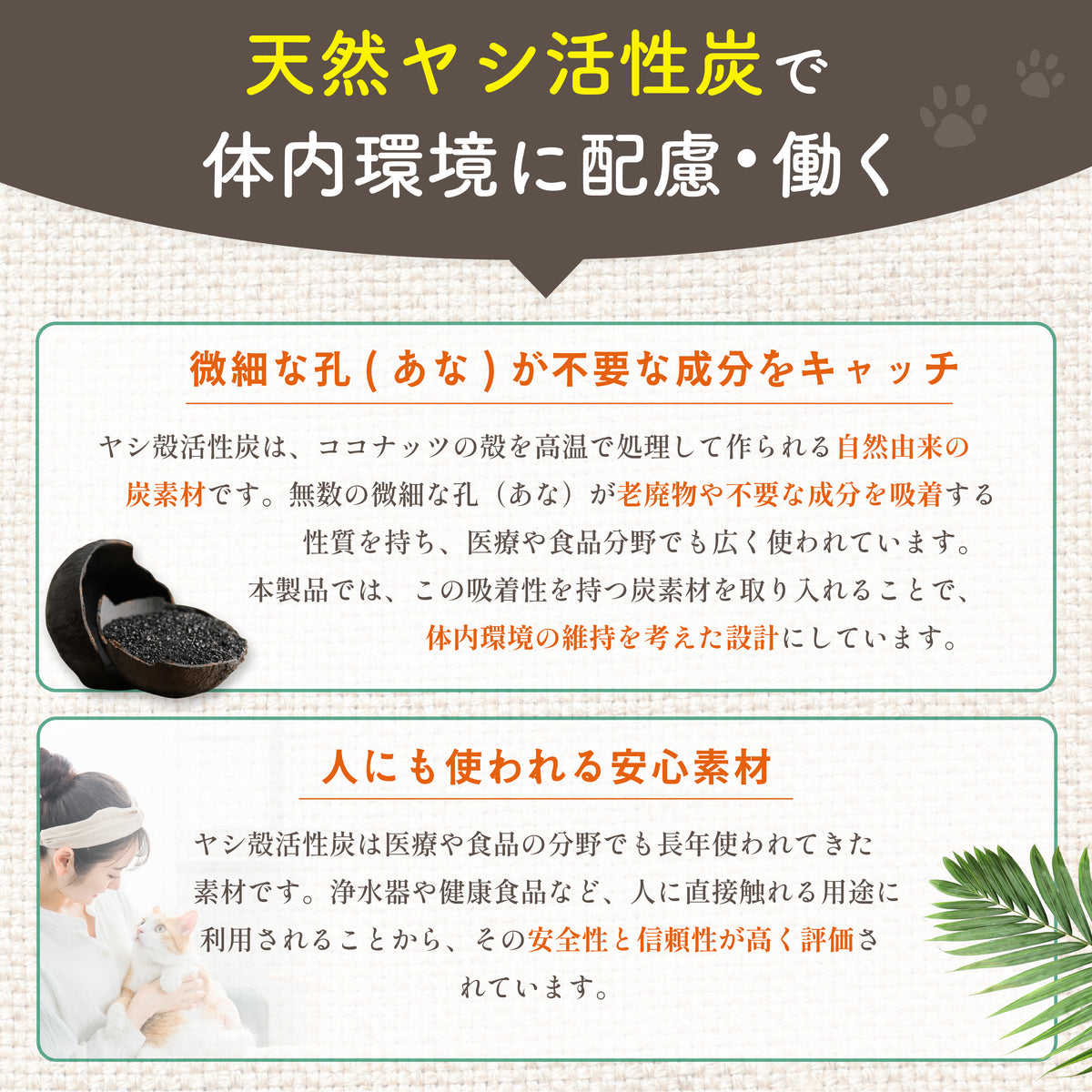 毎日がんばる猫の腎臓にエールを送る 活性炭タブレット（かつお味）６０粒入り